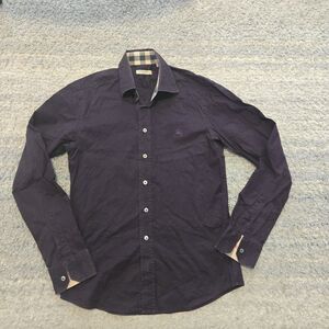 Men’s Burberry London Long Sleeve  Shirt Size Small Purple